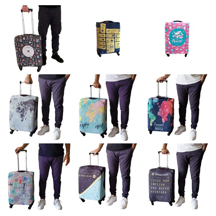 PACK X 5 FUNDAS PARA VALIJA DE MANO O CARRY ON - SURTIDAS